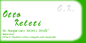 otto keleti business card